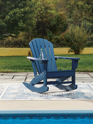 Sundown Shores Outdoor Rocking Chair Blue