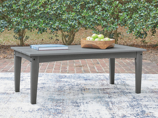 Cove Beach Outdoor Rectangle Coffee Table Gray