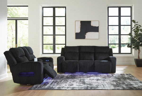 Forest Lake P2 Power Reclining Zero Gravity Sofa & Loveseat Black