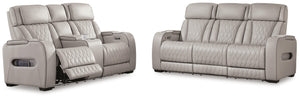Boyington Power Reclining Sofa & Loveseat Gray