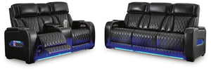 Boyington Power Reclining Sofa & Loveseat Black