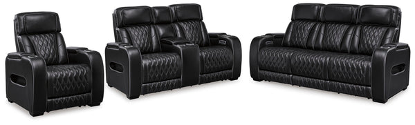 Boyington Power Reclining Sofa, Loveseat & Recliner Black
