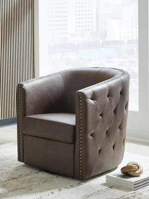 Brentlow Swivel Accent Chair Granite