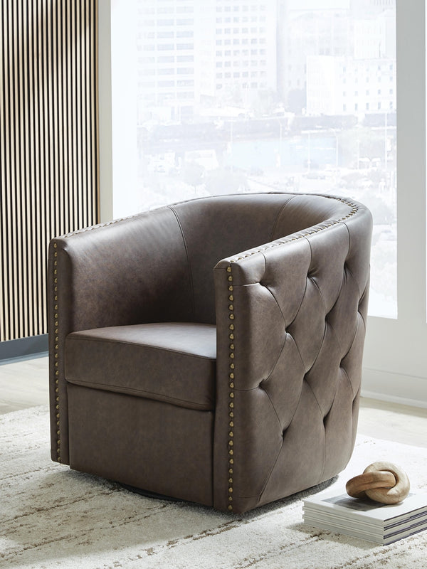 Brentlow Swivel Accent Chair Granite