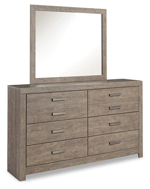 Culverbach Queen Panel Bed, Dresser, Mirror, Chest & 2 Nightstands Gray