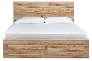Hyanna Queen Storage Bed, Chest & Nightstand Tan Brown