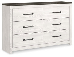 Gerridan Queen Panel Bed, Dresser & Nightstand White/Gray