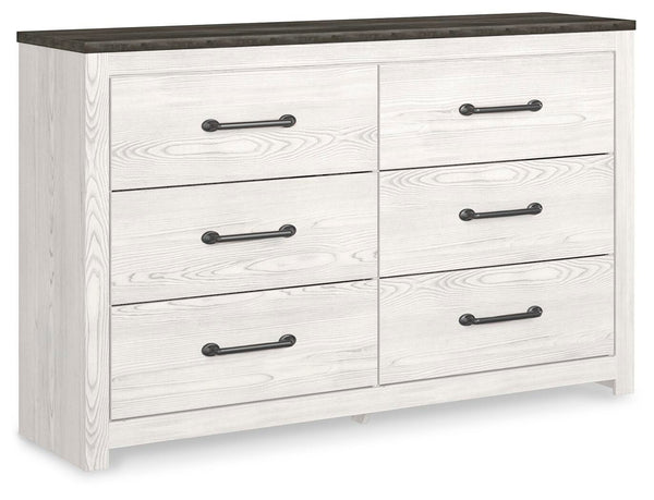 Gerridan Queen Panel Bed, Dresser & Nightstand White/Gray