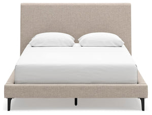 Cielden Queen Upholstered Bed, Dresser & 2 Nightstands Two-tone