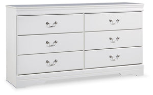 Anarasia Queen Sleigh Bed & Dresser White