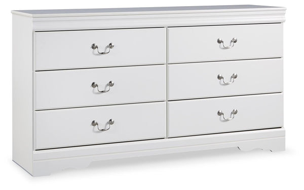 Anarasia Queen Sleigh Bed & Dresser White