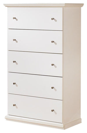 Bostwick Shoals King Panel Bed & Chest White