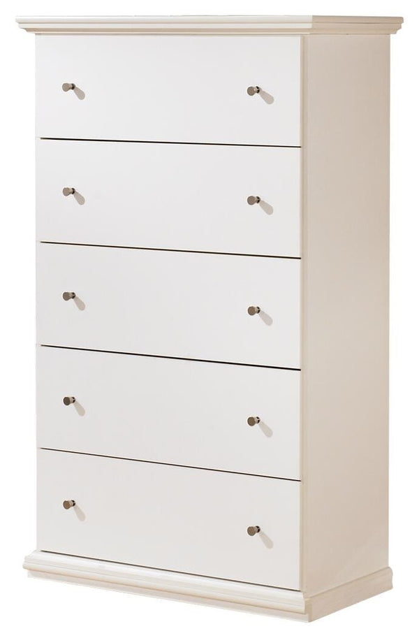 Bostwick Shoals Twin Panel Bed, Chest & Nightstand White