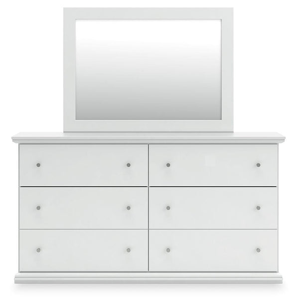 Bostwick Shoals Queen Panel Bed, Dresser & Mirror White