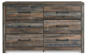 Drystan Full Bookcase Bed with 2 sided Storage, Dresser & Nightstand Multi