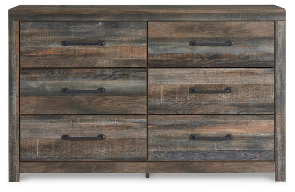 Drystan Full Bookcase Bed with 2 sided Storage, Dresser & Nightstand Multi