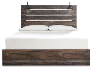 Drystan King Panel Bed & 2 Nightstands Multi