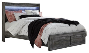Baystorm Queen Panel Storage Bed, Dresser & Nightstand Gray