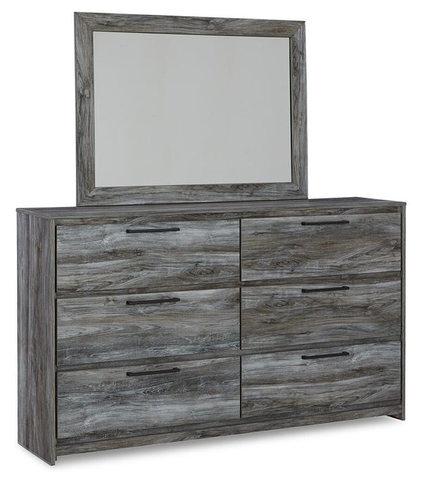 Baystorm Full Panel Headboard Bed. Dresser, Mirror, Chest & Nightstand Gray