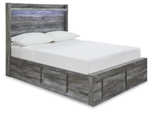 Baystorm Full Panel Storage Bed & Nightstand Gray