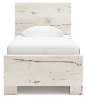 Lawroy Twin Panel Bed with Storage & Nightstand Light Natural