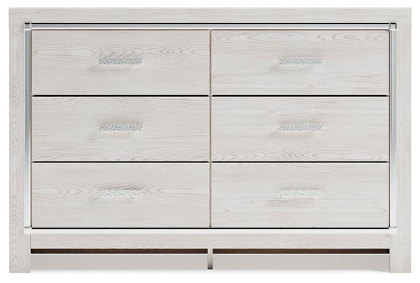 Altyra Queen Panel Bed, Dresser & Chest White
