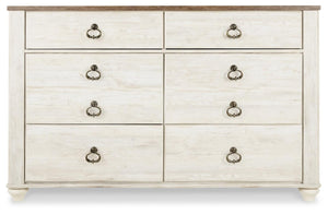Willowton Twin Panel Bed & Dresser Whitewash