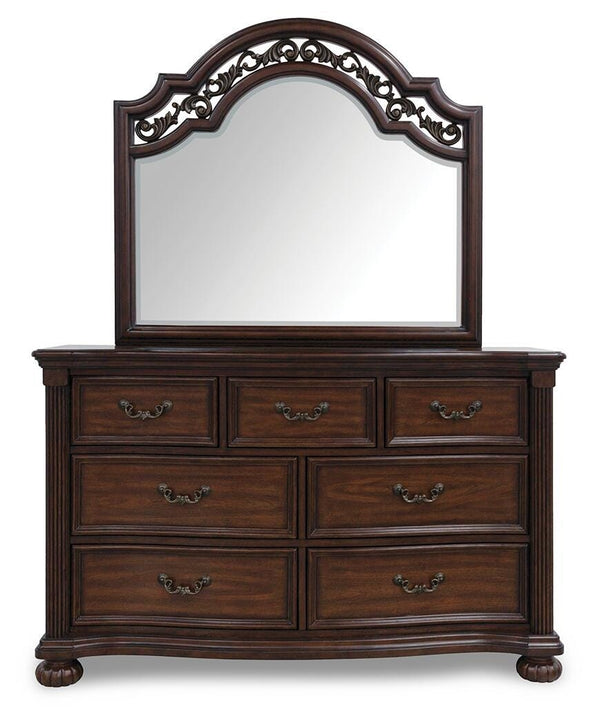 Lavinton King Poster Bed, Dresser, Mirror, Chest & Nightstand