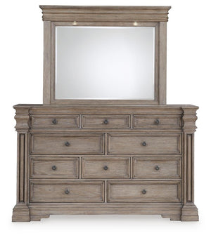 Blairhurst Queen Panel Bed. Dresser, Mirror, 2 Chests & 2 Nightstands