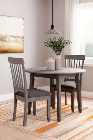 Shullden Dining Table & 2 Chairs Gray