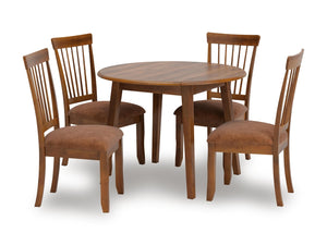 Berringer Dining Table & 4 Chairs Rustic Brown