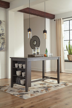 Caitbrook Counter-Height Dining Table & 4 Barstools Gray