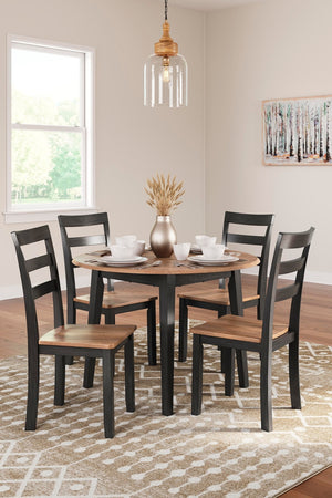 Gesthaven Dining Table & 4 Chairs Natural/Brown