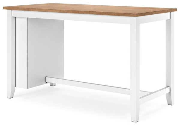 Gesthaven Counter-Height Dining Table & 2 Barstools Natural/White