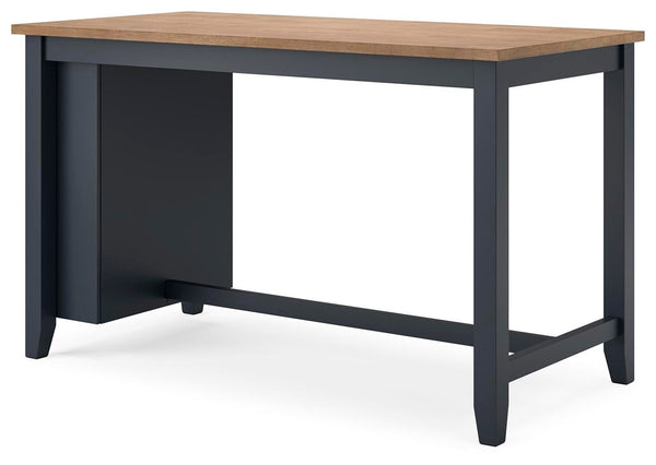 Gesthaven Counter-Height Dining Table & 2 Barstools Natural/Blue