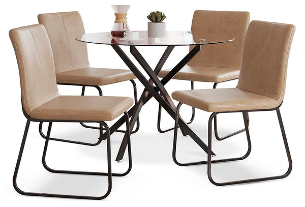 Pharwynn Dining Table & 4 Chairs Multi