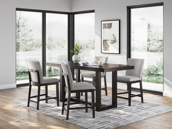 Neymorton Counter Height Dining Table & 4 Barstools