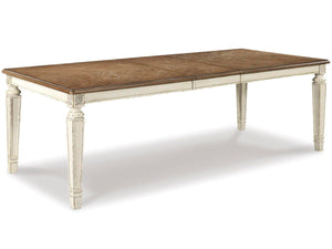 Realyn Dining Table & 4 Chairs Chipped White