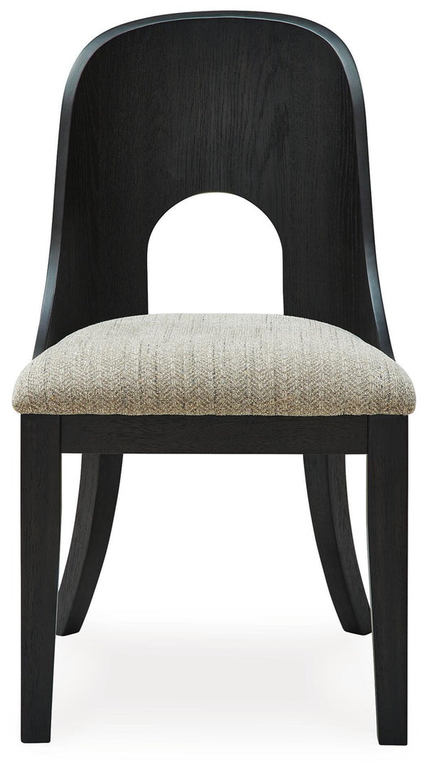 Rowanbeck Dining Table & 6 Chairs Black