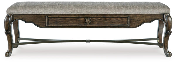 Maylee Dining Table, 6 Chairs & Bench