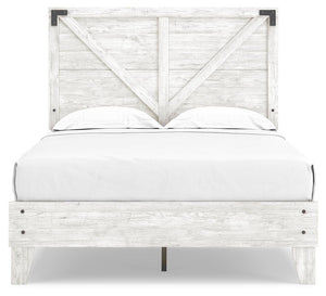 Shawburn Full Panel Bed with Chest White/Brown