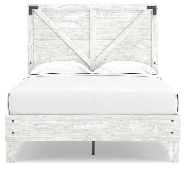 Shawburn Full Panel Bed with Chest White/Brown