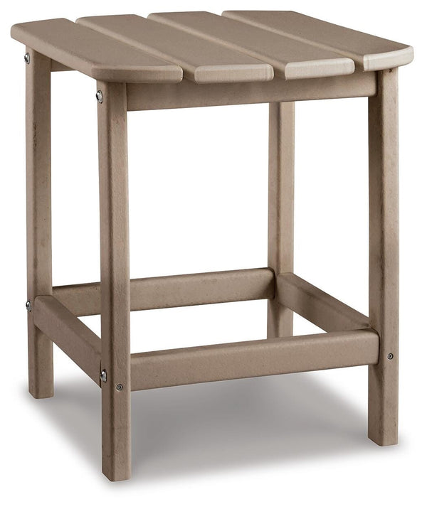 Sundown Treasure 4 Adirondack Chairs & Outdoor End Table Driftwood