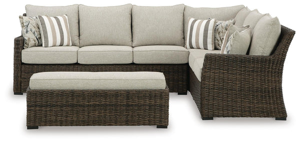 Brook Ranch Outdoor Sofa Sectional, Bench, Lounge Chair & Table