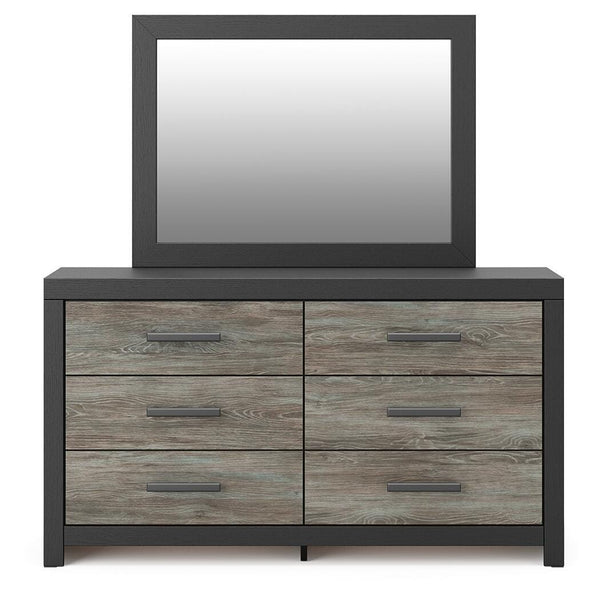 Broachmyn Twin Panel Bed, Dresser & Mirror
