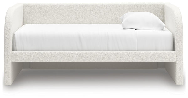 Arloster Twin Upholstered Day Bed, Dresser & Mirror