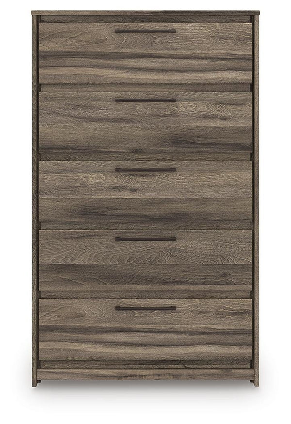Elbrim King Panel Storage Bed, Chest & Nightstand