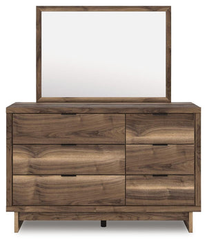 Chirason Twin Panel Bed with Storage, Dresser & Mirror
