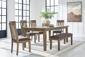 Urbinforte Extension Dining Table, 4 Chairs & Bench