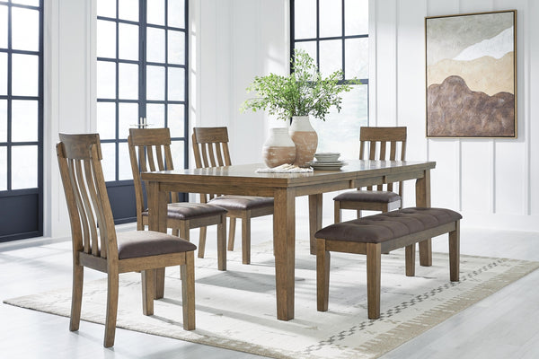 Urbinforte Extension Dining Table, 4 Chairs & Bench